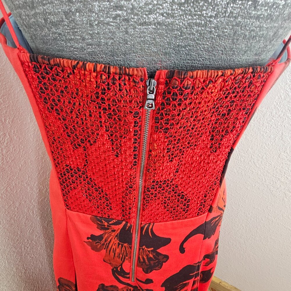 Alice & Olivia By Stacey Benet Isabelle Floral Red Gown Size 14 NEW! - Picture 6 of 16